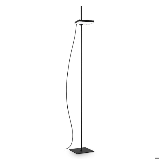 Ideal lux lift pt lampada da terra nera led 17w 3000k orientabile per ufficio