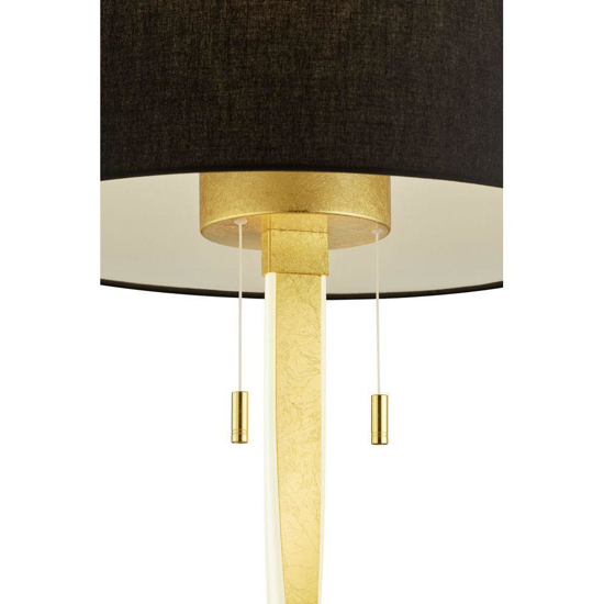 Lampada da terra led 3000k oro nero design contemporaneo