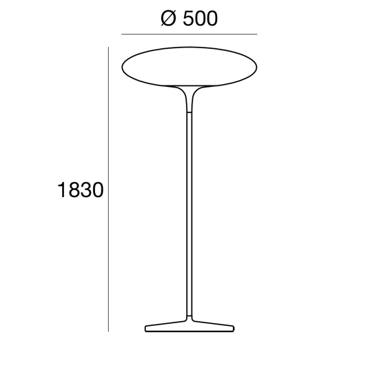 Piantana moderna led 19w 3000k bianca linea light squash