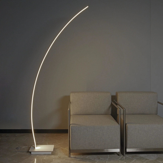 Piantana arco bracket sabbia led 33w 3000k 4000k design moderno per soggiorno