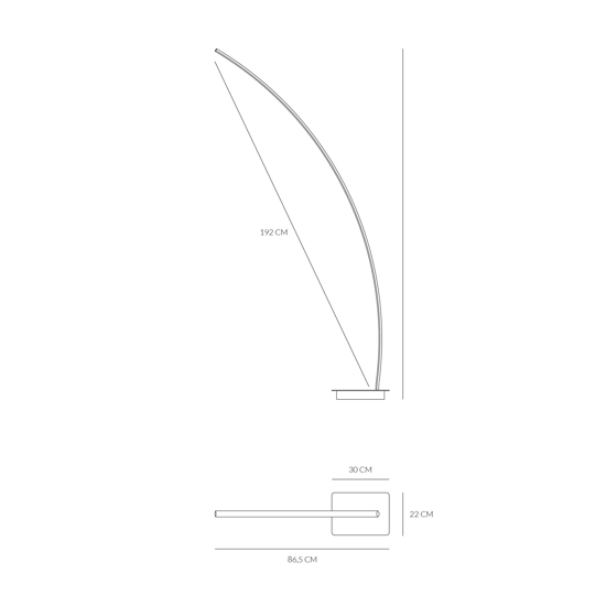 Piantana arco bracket sabbia led 33w 3000k 4000k design moderno per soggiorno