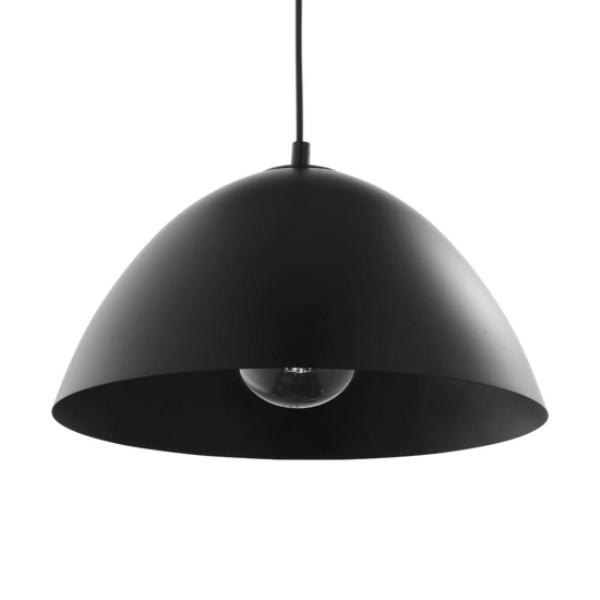 Lampadario cupola di metallo nero 34cm per cucina