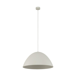 Lampadario cupola di metallo beige 50cm