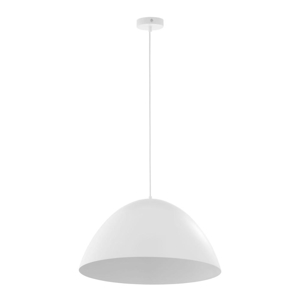 Lampadario cupola di metallo bianco 50cm per cucina moderna