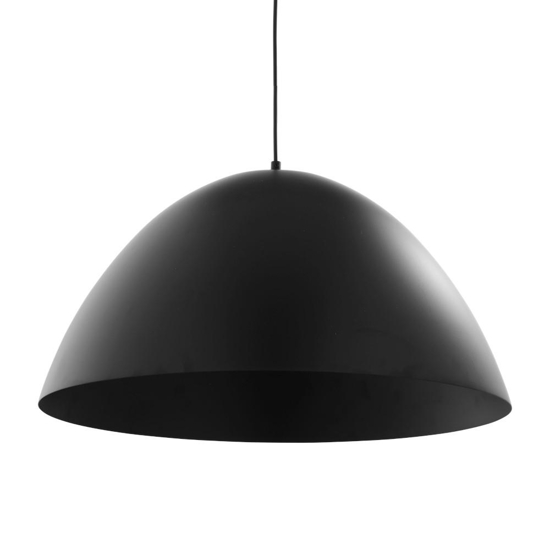 Lampadario cupola metallo nera 50cm per tavolo cucina