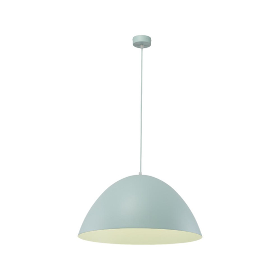 Lampadario cupola metallo celeste 50cm per cucina