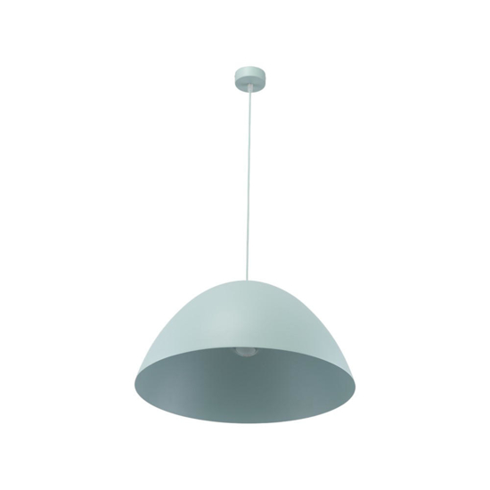 Lampadario cupola metallo celeste 50cm per cucina