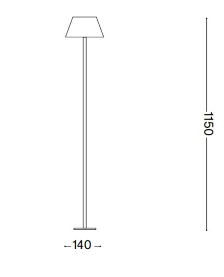 Pure pt ideal lux lampada da terra per esterno bianca led portatile dimmerabile ip54