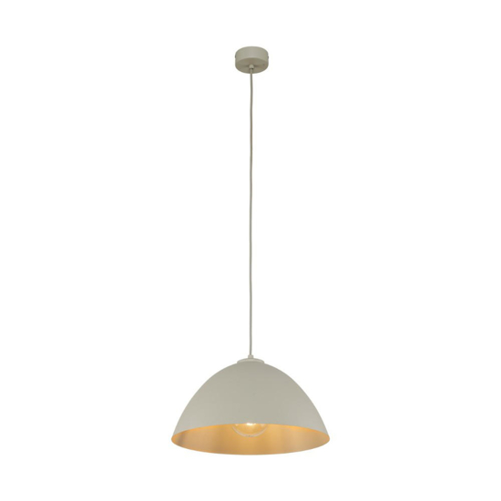 Lampadario cupola beige 34cm per cucina moderna