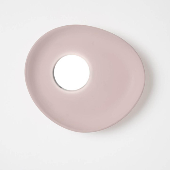 Applique moderna vivida reloaux ceramica rosa