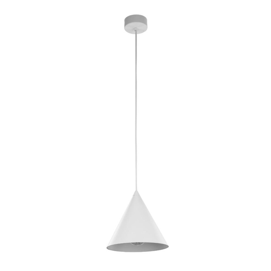 Lampada cono bianco a sospensione 19cm