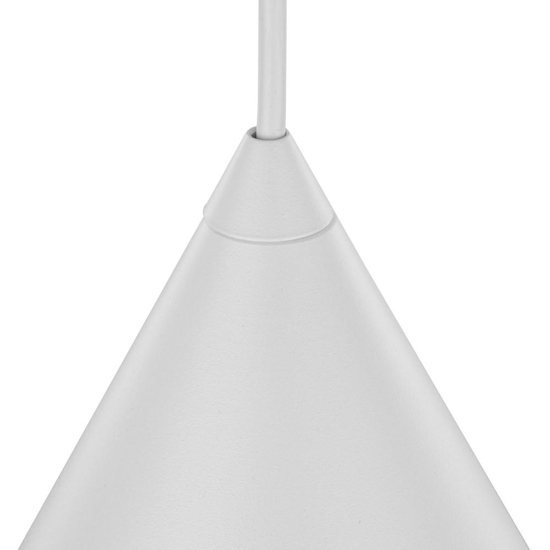 Lampada cono bianco a sospensione 19cm