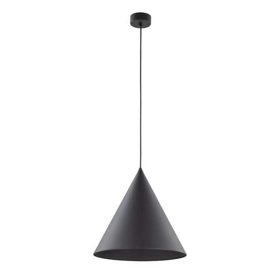 Lampadario a sospensione cono nero 32cm per cucina