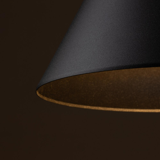 Lampadario a sospensione cono nero 32cm per cucina