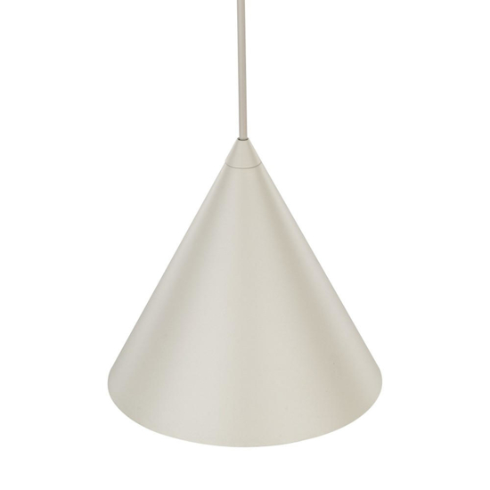 Lampada cono a sospensione beige 19cm per cucina