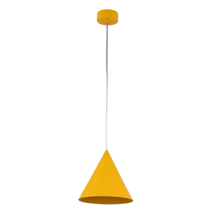 Lampada a sospensione cono giallo 19cm per cucina