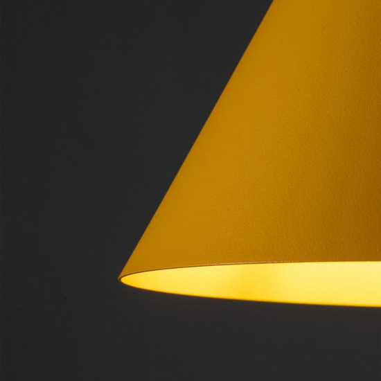 Lampada a sospensione cono giallo 19cm per cucina