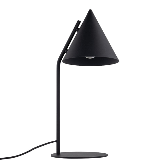 Lampada da tavolo cono nero design moderna