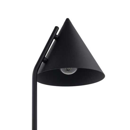 Lampada da tavolo cono nero design moderna