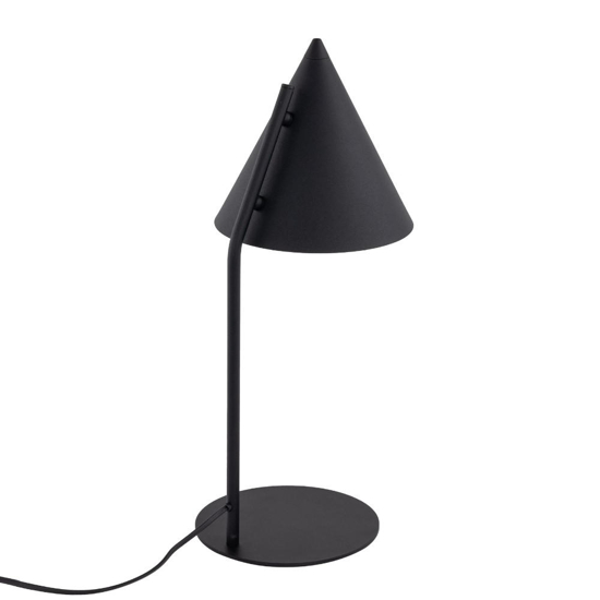 Lampada da tavolo cono nero design moderna