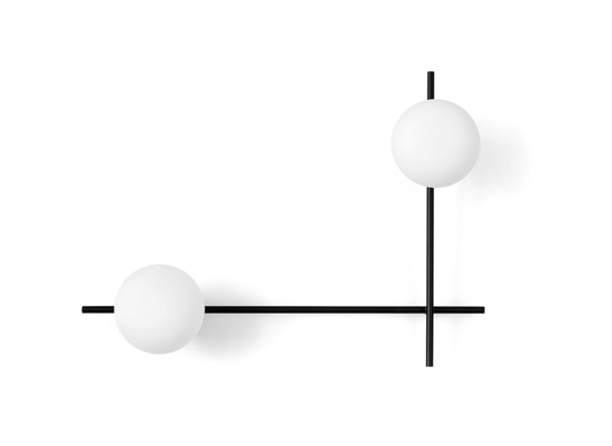 Miloox mikado applique da interno nero vetri orientabili