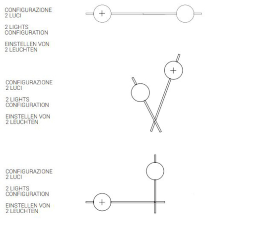 Miloox mikado applique da interno nero vetri orientabili