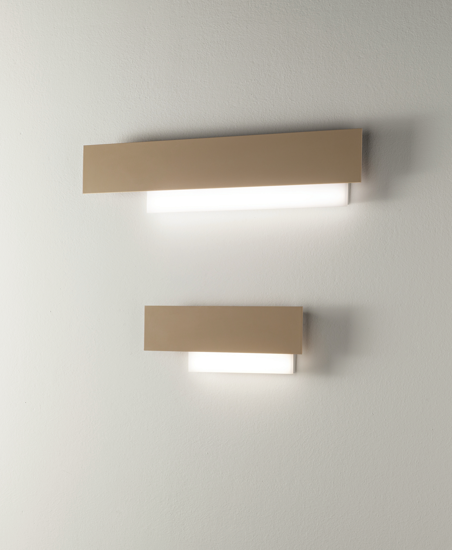 Applique led 25w 3000k doha gea luce moderna bianco tortora