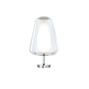 Toplight double skin lampada da comodino moderna vetro trasparente