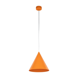 Lampadario arancione per cucina moderna forma cono 25cm