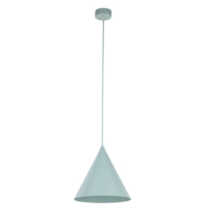 Lampadario cono colore menta per cucina moderna