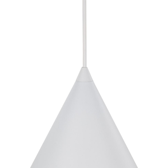 Lampadario cono bianco di metallo 32cm per cucina