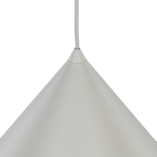 Lampadario beige cono di metallo 50cm per cucina