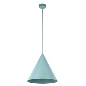 Lampadario cono metallo colore menta cm32 per cucina