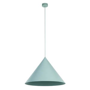 Lampadario colore menta cono di metallo 50cm per cucina