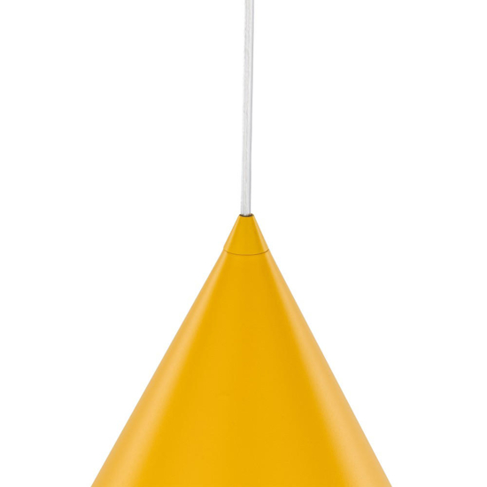 Lampadario cono giallo 32cm per cucina moderna