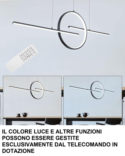 Lampadario bianco per soggiorno moderno led dimmerabile