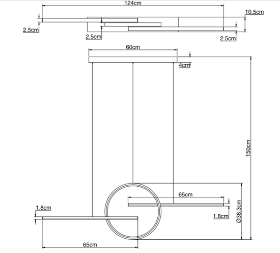 Lampadario bianco per soggiorno moderno led dimmerabile