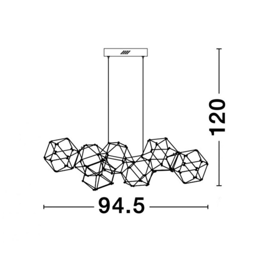 Lampadario costellazione oro moderno per soggiorno led 33w 3000k