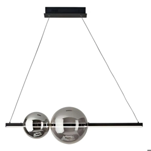 Lampadario moderno ondaluce fufi nero dimmerabile led 45w 4000k