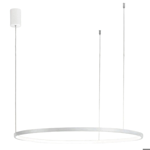 Ondaluce lampadario soel cerchio bianco led cct 38w dimmerabile