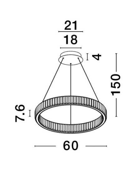 Lampadario led sospensione cerchio dorato di cristallo per soggiorno 40w 3500k