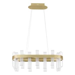 Lampadario design led a sospensione oro per soggiorno contemporaneo