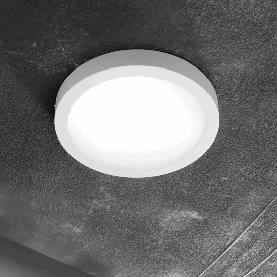 Ideal lux universal pl d30 round plafoniera led 24w 3000k rotonda bianca