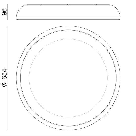 Rplafoniera led reflexio stilnovo design moderno 3000k nero