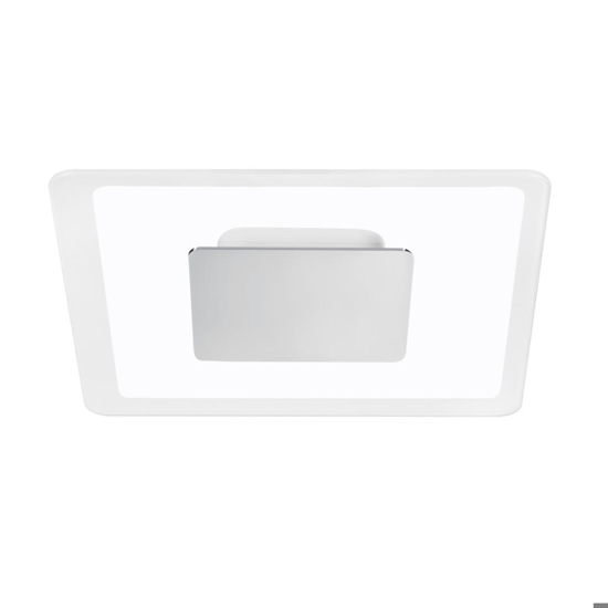 Linea light aruba piccola plafoniera led 3000k quadrata cromo led 3000k