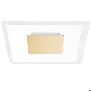 Aruba linealight plafoniera led quadrata vetro metallo oro led 40w 3000k