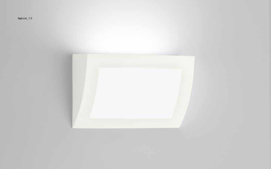 Isyluce applique di gesso led 18w 3000k bianca moderna