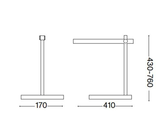 Ideal lux pivot tl lampada da scrivani ufficio orientabile led dimmerabile nera