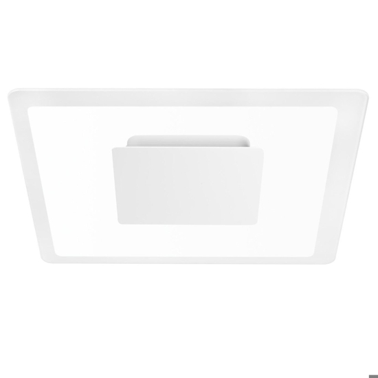 Aruba linea light plafoniera quadra bianca led 40w 3000k per ufficio