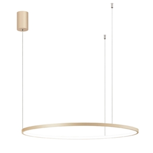 Lampadario da cucina cerchio oro led 38w 3000k dimmerabile soel ondaluce